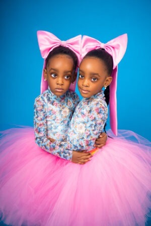 Bodysuit and skirts with flowers and pearls