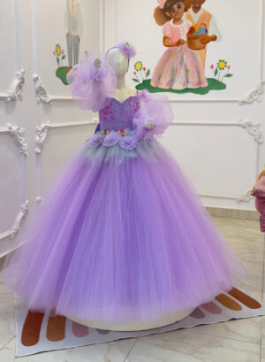 3D Lavender Luxury Ball Dress
