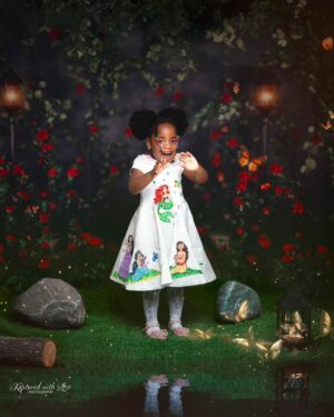 Custom Disney Skater Dress in Ivory