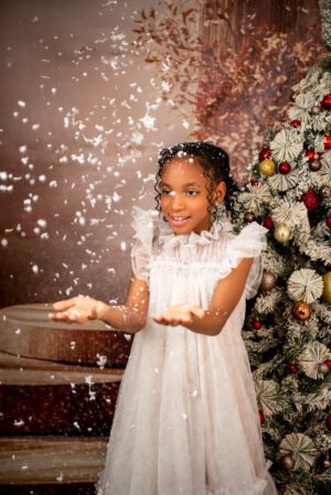 Christmas Nude Pearl Tulle Dress