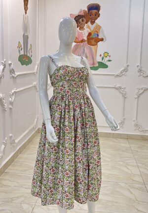 Cotton Sun Open Back Dress