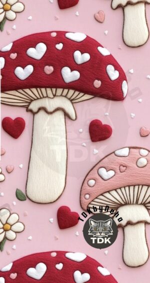 Red Mushroom Hearts